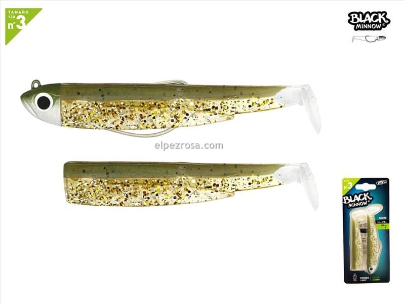 Black Minnow 120 - Combo - Shore - 12g - Khaki Glitter - Imagen 1