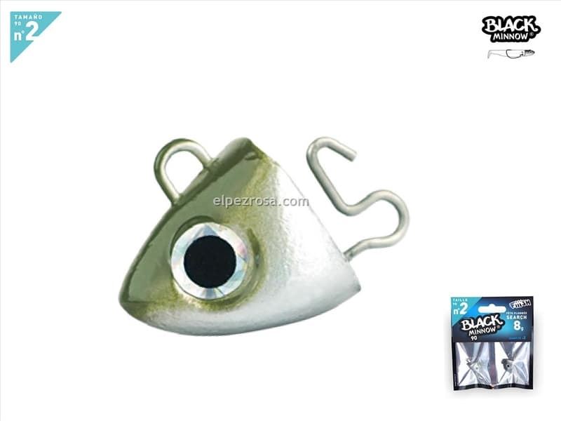 Black Minnow 90 - 2 Search Jig head - 8g - Khaki - Imagen 1