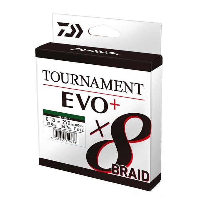 TRENZADO DAIWA TOURNAMENT EVO+ 8 BRAID 270M DG ( DARK GREEN) - Imagen 1